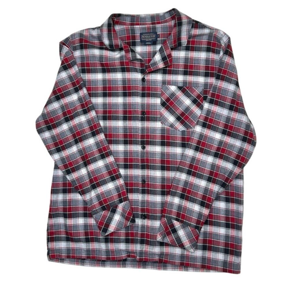 Pendleton Plaid Flannel Shirt Long Sleeve Mens Size M